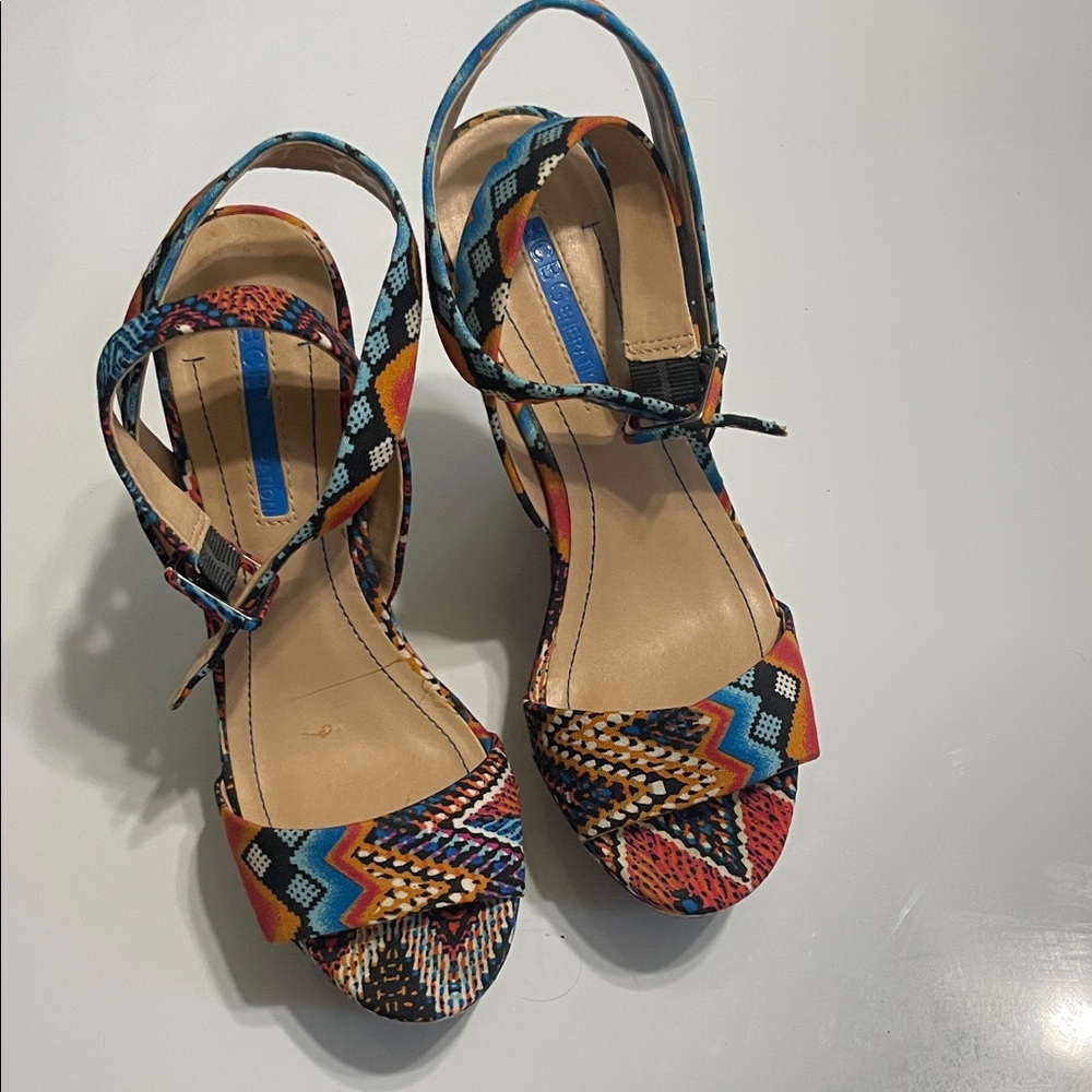 BCBGeneration Multicolor Strappy Sandals